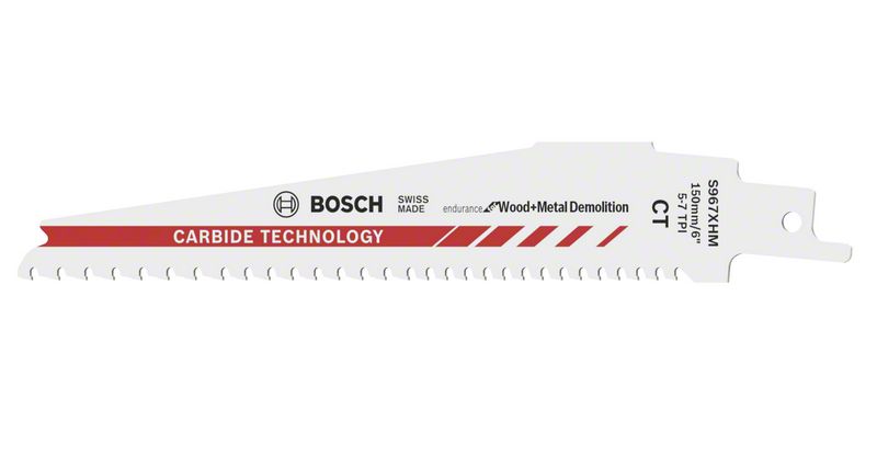 Полотно пильное сабельное для сабельных пил BOSCH S 967 XHM ENDURANCE FOR WOOD AND METAL DEMOLITION 2 608 653 387 Сабельные пилы