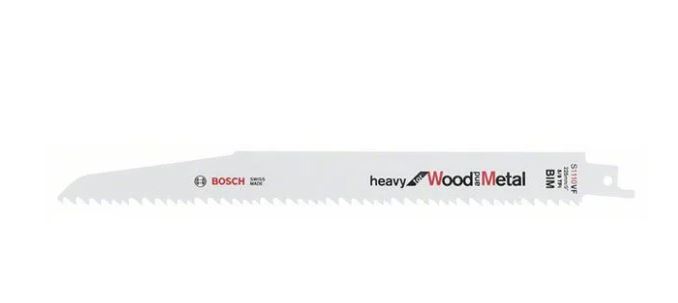 Полотно пильное сабельное для сабельных пил BOSCH S 1110 VF HEAVY FOR WOOD AND METAL 2 608 657 610 Сабельные пилы