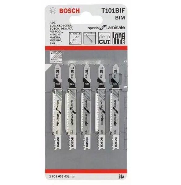 BOSCH T 101 BIF SPECIAL FOR LAMINATE 2 608 636 431 Лобзики