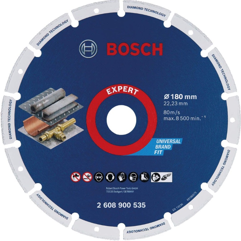 Алмазный круг для резки металла для больших УШМ со стопорной гайкой BOSCH 3 608 900 535 Алмазные пилы