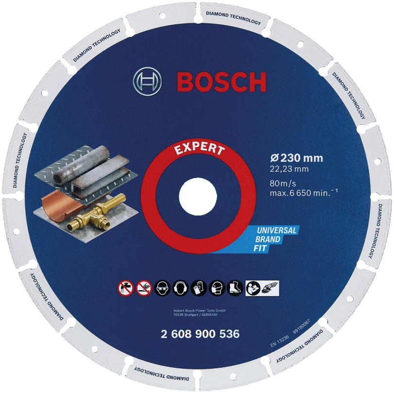 Алмазный круг для резки металла для больших УШМ со стопорной гайкой BOSCH 3 608 900 536 Алмазные пилы