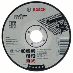 Диск отрезной для малых угловых шлифовальных машин BOSCH BEST FOR INOX 2 608 603 502 Паркетно-шлифовальные машины