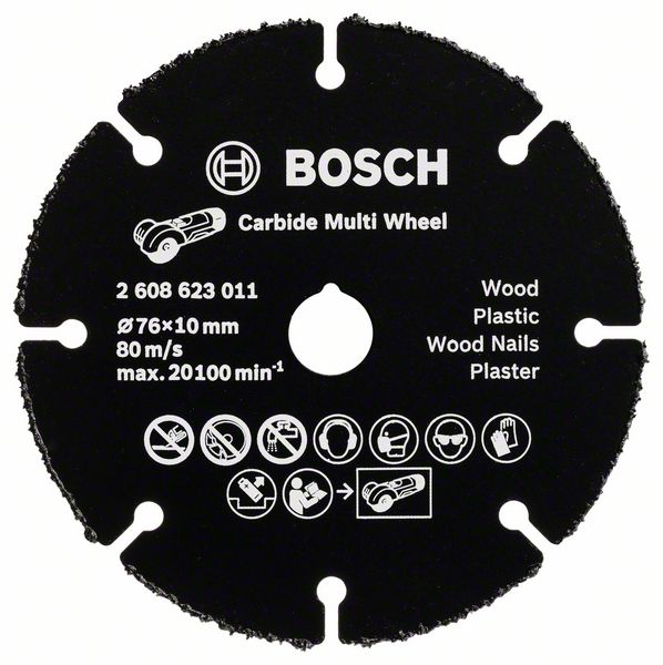 Диск отрезной для компактных угловых шлифовальных машин BOSCH CARBIDE MULTI WHEEL 2 608 623 011 Паркетно-шлифовальные машины