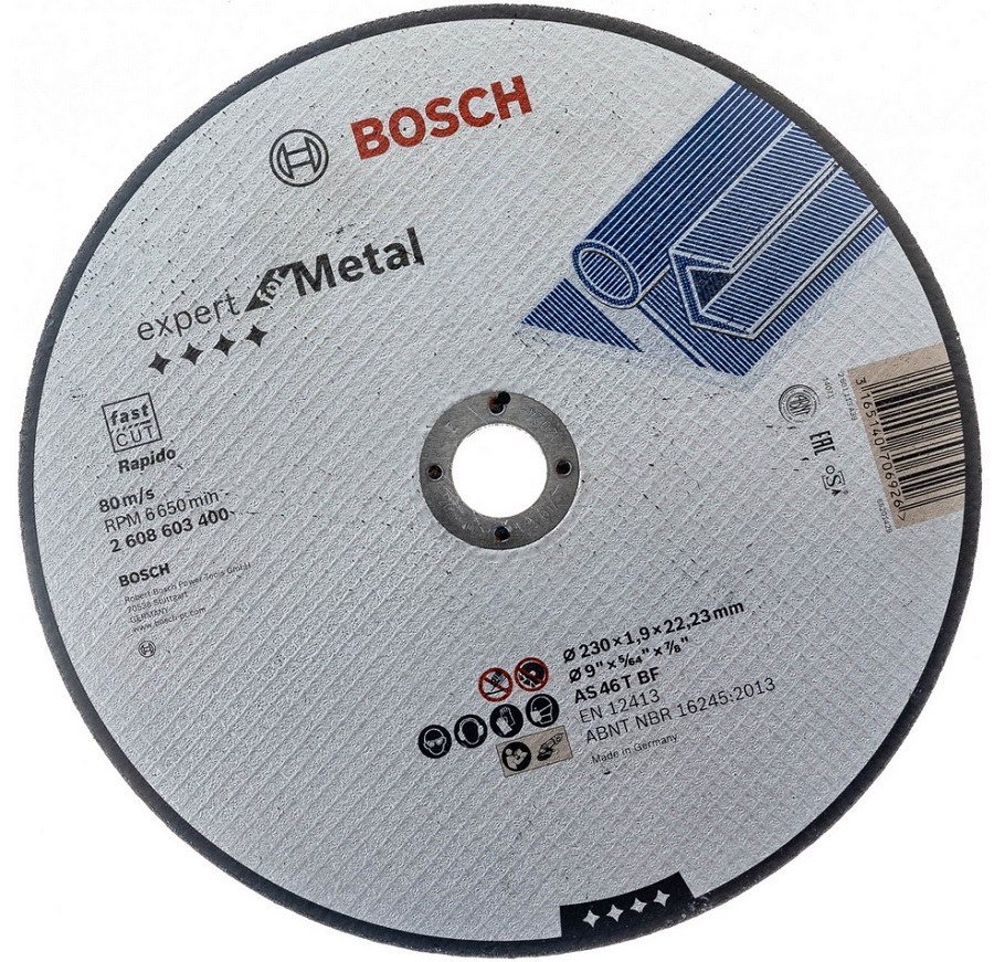 Диск отрезной для больших УШМ со стопорной гайкой BOSCH EXPERT FOR METAL RAPIDO 2 608 603 400 Горелки газовые