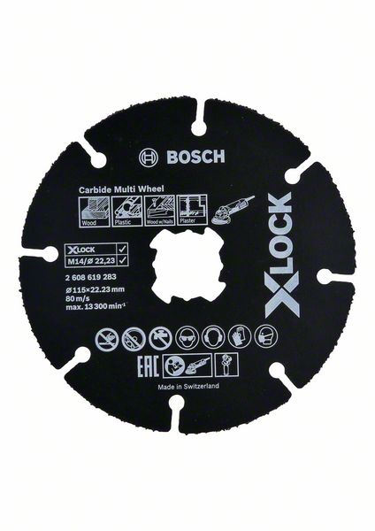 Диск отрезной по дереву для УШМ BOSCH X-LOCK 2 608 619 368 Резцы и ножи по дереву