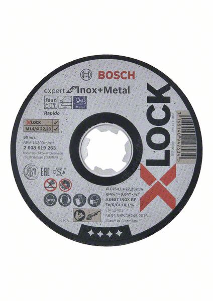 BOSCH X-LOCK EXPERT FOR INOX AND METAL 2 608 619 263 Паркетно-шлифовальные машины