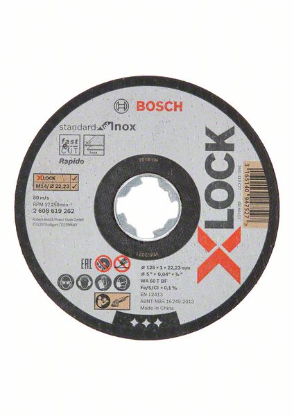 BOSCH X-LOCK STANDARD FOR INOX 2 608 619 262 Паркетно-шлифовальные машины