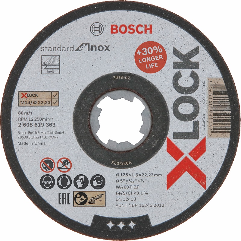 BOSCH X-LOCK STANDARD FOR INOX 2 608 619 363 Паркетно-шлифовальные машины