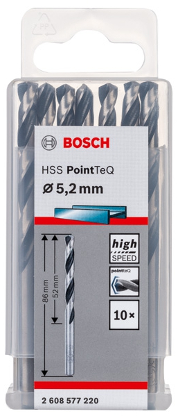 Сверло по металлу для дрелей и шуруповертов BOSCH HSS POINTTEQ 2 608 577 220 Дрели и шуруповерты