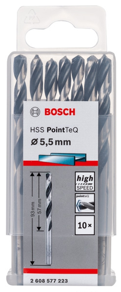 Сверло по металлу для дрелей и шуруповертов BOSCH HSS POINTTEQ 2 608 577 223 Дрели и шуруповерты