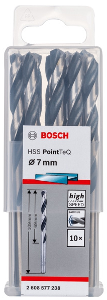 Сверло по металлу для дрелей и шуруповертов BOSCH HSS POINTTEQ 2 608 577 238 Дрели и шуруповерты