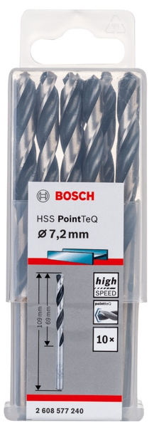 Сверло по металлу для дрелей и шуруповертов BOSCH HSS POINTTEQ 2 608 577 240 Дрели и шуруповерты