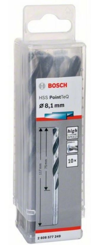 Сверло по металлу для дрелей и шуруповертов BOSCH HSS POINTTEQ 2 608 577 249 Дрели и шуруповерты