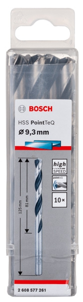 Сверло по металлу для дрелей и шуруповертов BOSCH HSS POINTTEQ 2 608 577 261 Дрели и шуруповерты