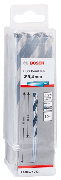 Сверло по металлу для дрелей и шуруповертов BOSCH HSS POINTTEQ 2 608 577 262 Дрели и шуруповерты