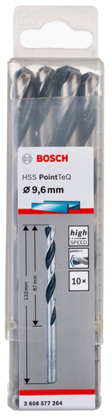 Сверло по металлу для дрелей и шуруповертов BOSCH HSS POINTTEQ 2 608 577 264 Дрели и шуруповерты