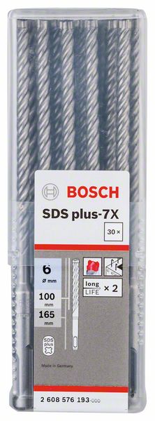 Сверло для перфораторов с режимом сверления BOSCH SDS PLUS-7X 2 608 576 193 Перфораторы