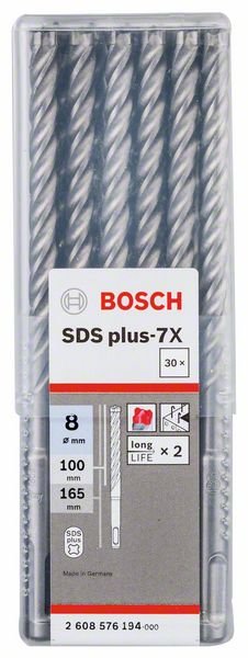 Сверло для перфораторов с режимом сверления BOSCH SDS PLUS-7X 2 608 576 194 Перфораторы