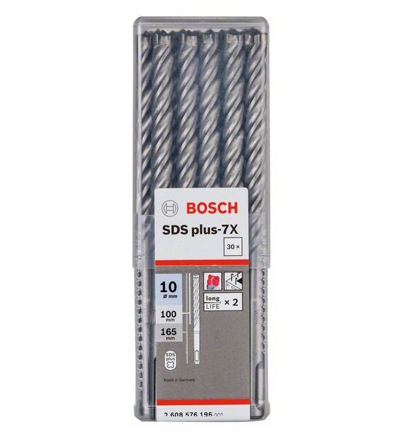 Сверло для перфораторов с режимом сверления BOSCH SDS PLUS-7X 2 608 576 196 Перфораторы