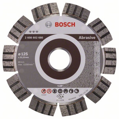 Диск алмазный отрезной для малых УШМ BOSCH BEST FOR ABRASIVE 2 608 602 680 Дрели алмазного бурения