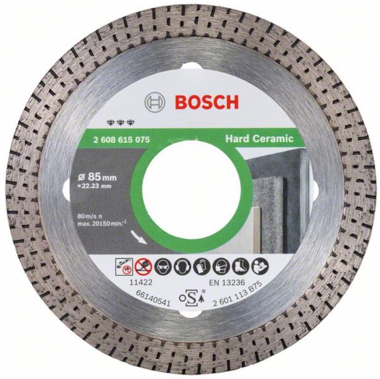 Диск алмазный отрезной для малых УШМ BOSCH BEST FOR HARD CERAMIC 2 608 615 075 Дрели алмазного бурения