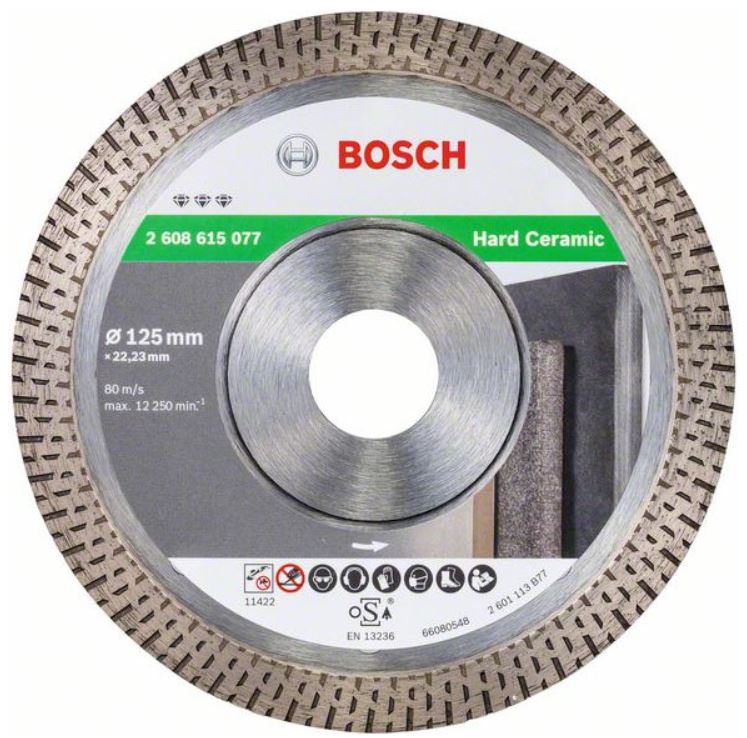 Диск алмазный отрезной для малых УШМ BOSCH BEST FOR HARD CERAMIC 2 608 615 077 Дрели алмазного бурения