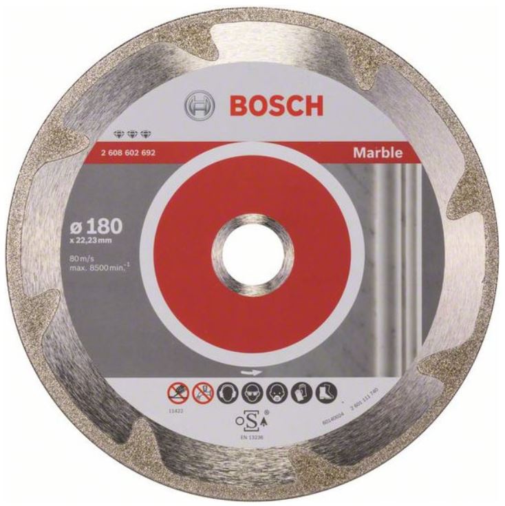 Диск алмазный отрезной для больших УШМ со стопорной гайкой BOSCH BEST FOR MARBLE 2 608 602 692 Дрели алмазного бурения