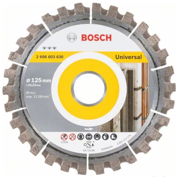 Диск алмазный отрезной BOSCH BEST FOR UNIVERSAL 2 608 603 630 Дрели алмазного бурения