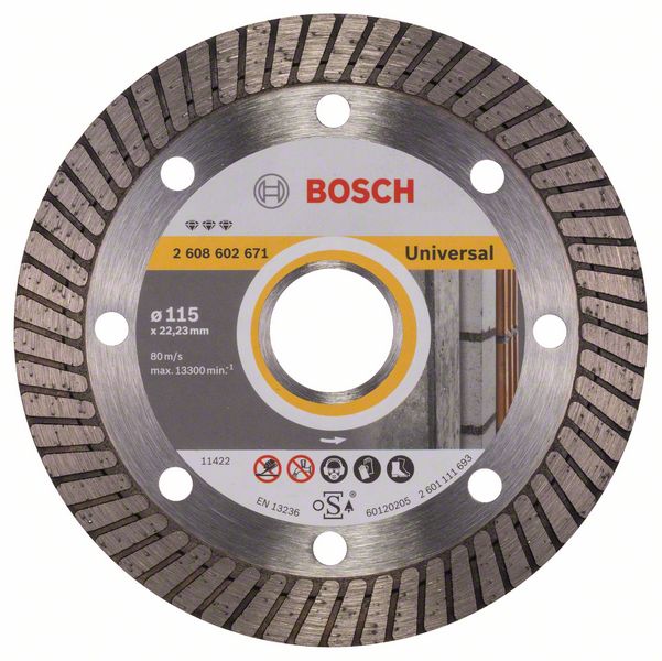 Диск алмазный отрезной BOSCH BEST FOR UNIVERSAL TURBO 2 608 602 671 Дрели алмазного бурения