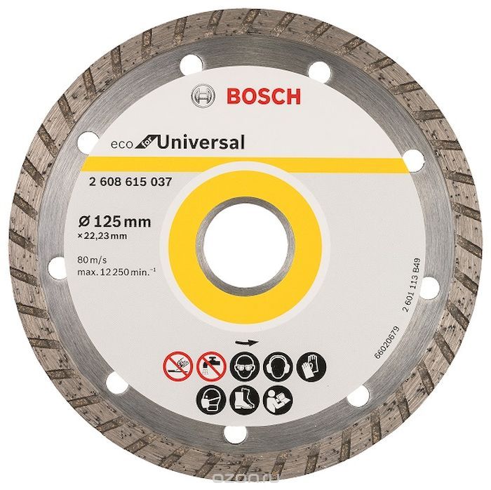 Диск алмазный отрезной для малых УШМ BOSCH ECO FOR UNIVERSAL 2 608 615 037 Дрели алмазного бурения