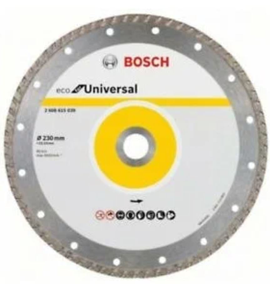 Диск алмазный отрезной для больших УШМ со стопорной гайкой BOSCH ECO FOR UNIVERSAL 2 608 615 048 Дрели алмазного бурения