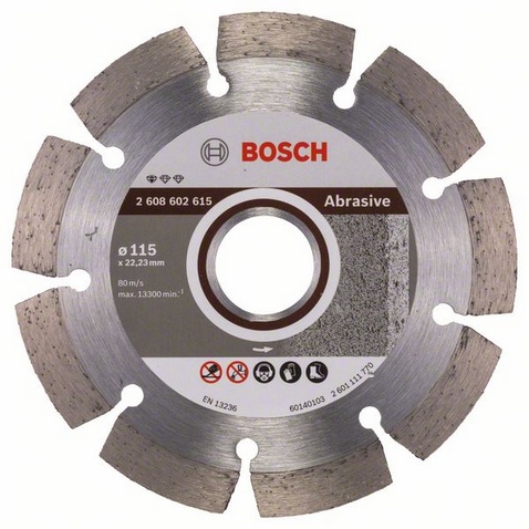 Диск алмазный отрезной для малых УШМ BOSCH STANDARD FOR ABRASIVE 2 608 602 615 Дрели алмазного бурения