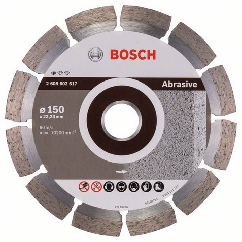 Диск алмазный отрезной для больших УШМ со стопорной гайкой BOSCH STANDARD FOR ABRASIVE 2 608 602 617 Дрели алмазного бурения