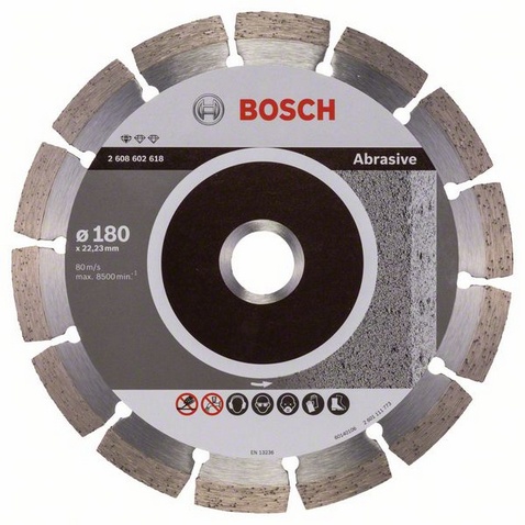 Диск алмазный отрезной для больших УШМ со стопорной гайкой BOSCH STANDARD FOR ABRASIVE 2 608 602 618 Дрели алмазного бурения