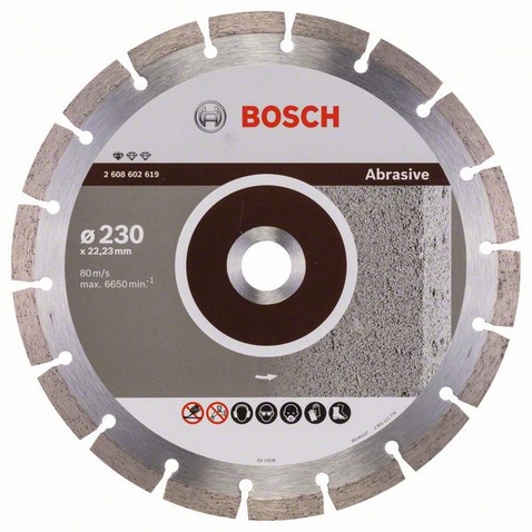 Диск алмазный отрезной для больших УШМ со стопорной гайкой BOSCH STANDARD FOR ABRASIVE 2 608 602 619 Дрели алмазного бурения