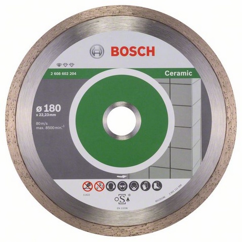 Диск алмазный отрезной для больших УШМ со стопорной гайкой BOSCH STANDARD FOR CERAMIC 2 608 602 204 Дрели алмазного бурения