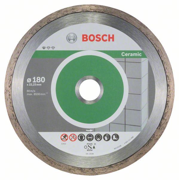 Диск алмазный отрезной для больших УШМ со стопорной гайкой BOSCH STANDARD FOR CERAMIC 2 608 603 233 Дрели алмазного бурения