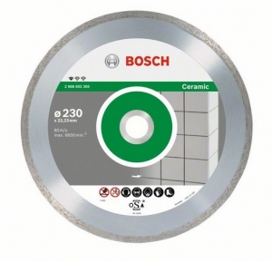 Диск алмазный отрезной для больших УШМ со стопорной гайкой BOSCH STANDARD FOR CERAMIC 2 608 603 234 Дрели алмазного бурения