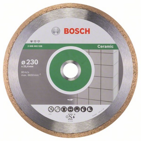 Диск алмазный отрезной для резаков по плитке BOSCH STANDARD FOR CERAMIC 2 608 602 538 Дрели алмазного бурения