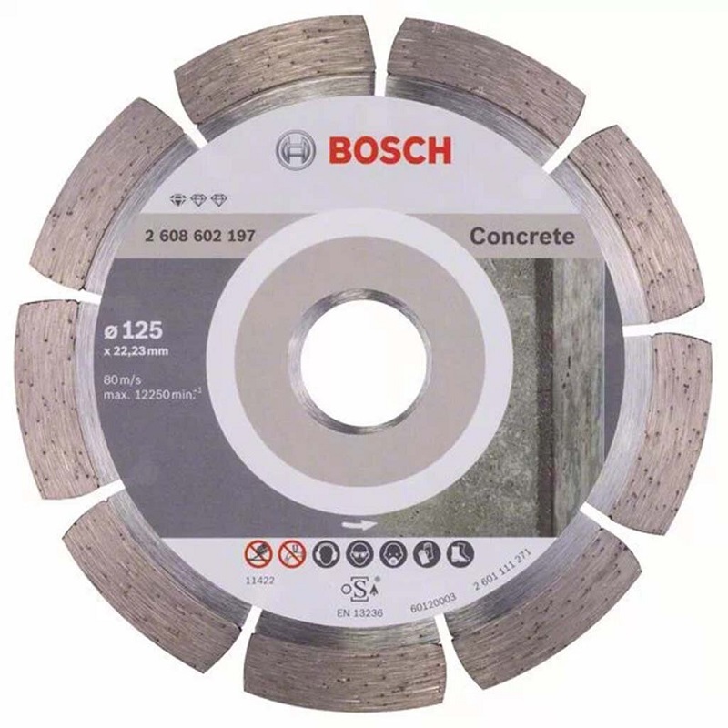 Диск алмазный отрезной для малых УШМ BOSCH STANDARD FOR CONCRETE 2 608 602 197 Дрели алмазного бурения