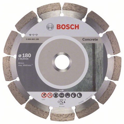 Диск алмазный отрезной для больших УШМ со стопорной гайкой BOSCH STANDARD FOR CONCRETE 2 608 602 199 Дрели алмазного бурения