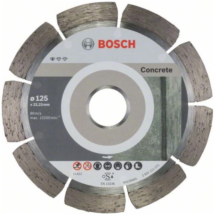 Диск алмазный отрезной для малых УШМ BOSCH STANDARD FOR CONCRETE 2 608 603 240 Дрели алмазного бурения