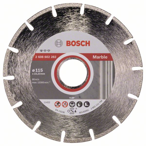 Диск алмазный отрезной для малых УШМ BOSCH STANDARD FOR MARBLE 2 608 602 282 Дрели алмазного бурения