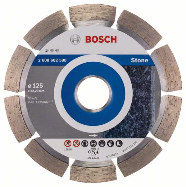 Диск алмазный отрезной для малых УШМ BOSCH STANDARD FOR STONE 2 608 602 598 Дрели алмазного бурения