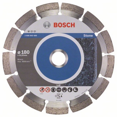 Диск алмазный отрезной для больших УШМ со стопорной гайкой BOSCH STANDARD FOR STONE 2 608 602 600 Дрели алмазного бурения