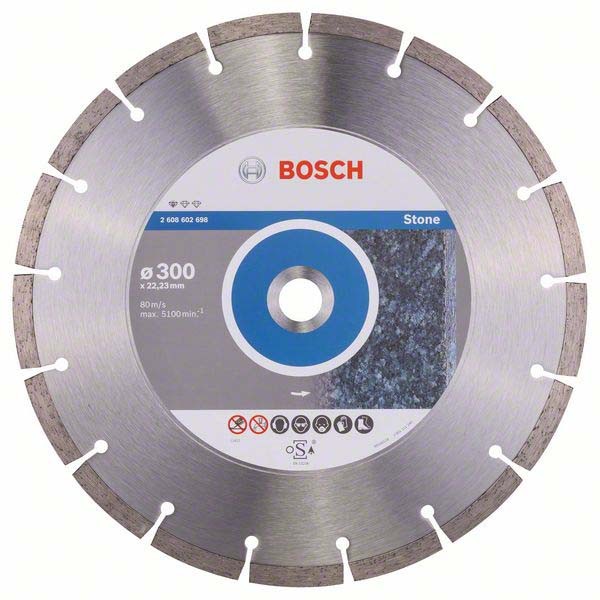 Диск алмазный отрезной для больших УШМ со стопорной гайкой BOSCH STANDARD FOR STONE 2 608 602 698 Дрели алмазного бурения