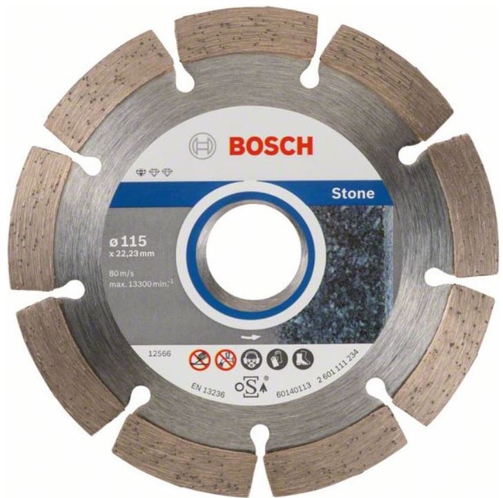 Диск алмазный отрезной для малых УШМ BOSCH STANDARD FOR STONE 2 608 603 235 Дрели алмазного бурения