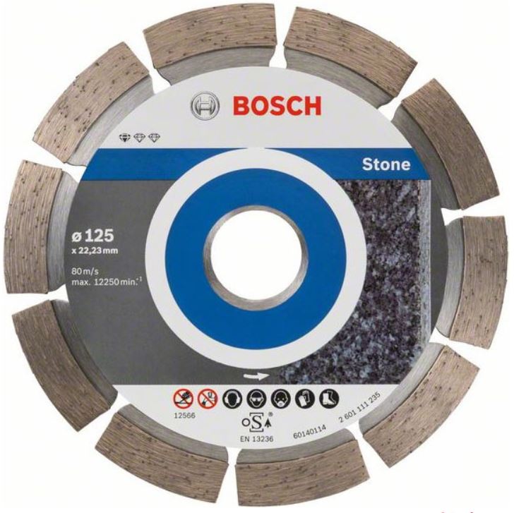 Диск алмазный отрезной для малых УШМ BOSCH STANDARD FOR STONE 2 608 603 236 Дрели алмазного бурения