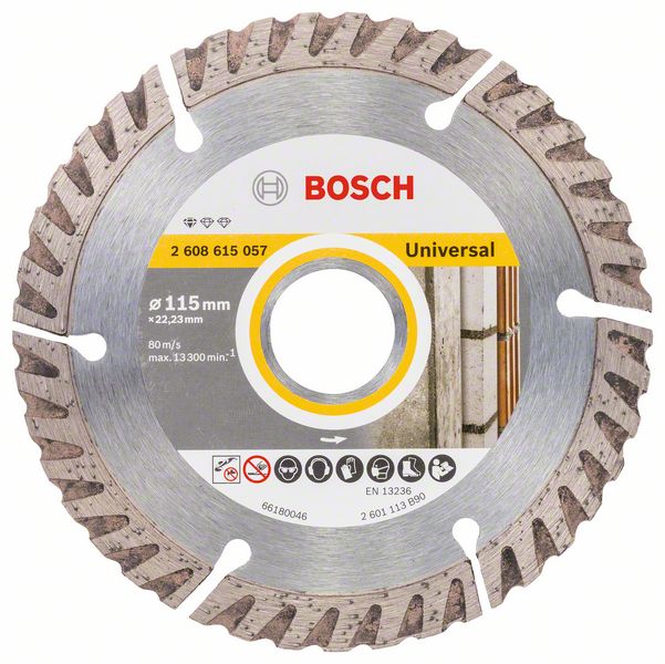 Диск алмазный отрезной для малых УШМ BOSCH STANDARD FOR UNIVERSAL 2 608 615 057 Дрели алмазного бурения