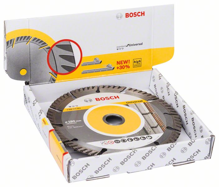 Диск алмазный отрезной для больших УШМ со стопорной гайкой BOSCH STANDARD FOR UNIVERSAL 2 608 615 064 Дрели алмазного бурения